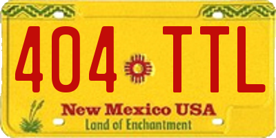 NM license plate 404TTL