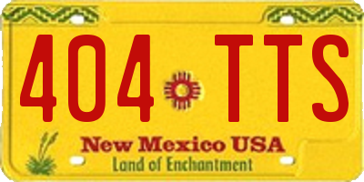 NM license plate 404TTS