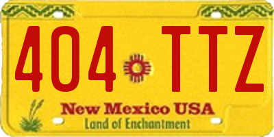 NM license plate 404TTZ