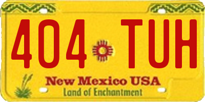 NM license plate 404TUH