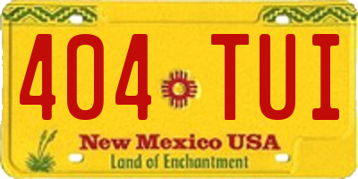 NM license plate 404TUI
