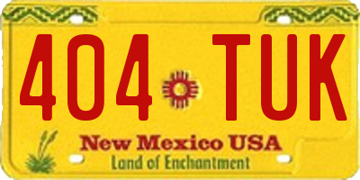 NM license plate 404TUK