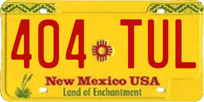 NM license plate 404TUL