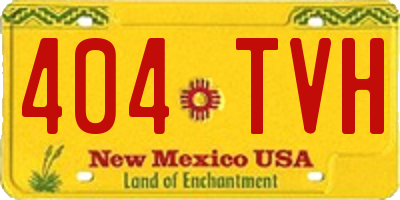 NM license plate 404TVH