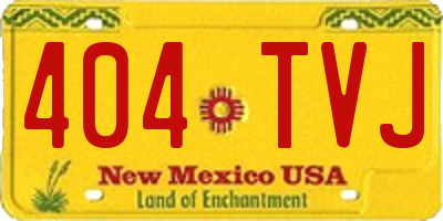 NM license plate 404TVJ