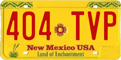 NM license plate 404TVP