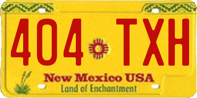 NM license plate 404TXH