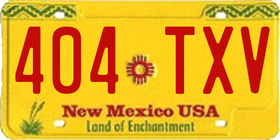 NM license plate 404TXV
