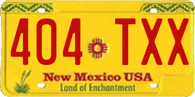 NM license plate 404TXX