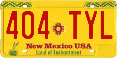 NM license plate 404TYL