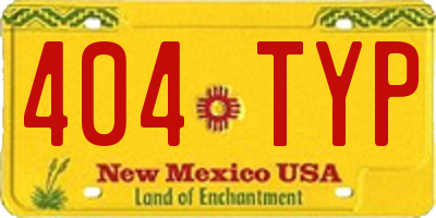 NM license plate 404TYP