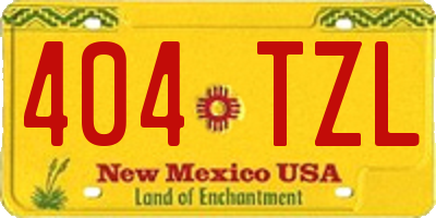 NM license plate 404TZL