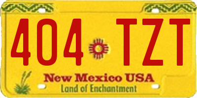 NM license plate 404TZT