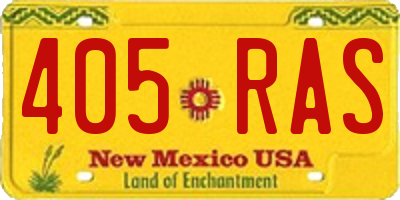 NM license plate 405RAS