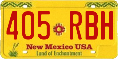 NM license plate 405RBH