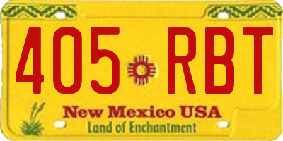 NM license plate 405RBT