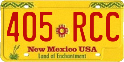 NM license plate 405RCC