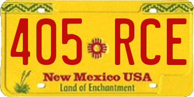 NM license plate 405RCE