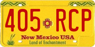 NM license plate 405RCP