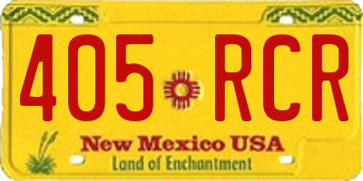 NM license plate 405RCR