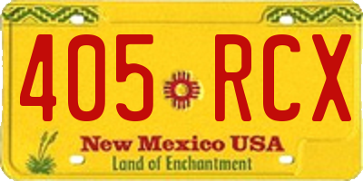 NM license plate 405RCX