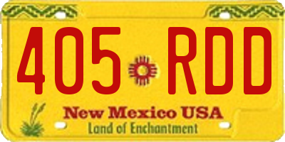 NM license plate 405RDD