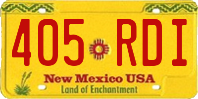 NM license plate 405RDI