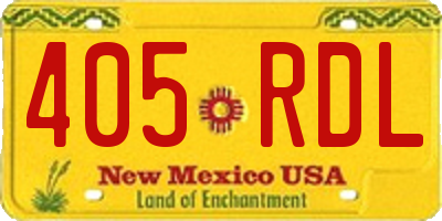NM license plate 405RDL