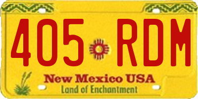 NM license plate 405RDM