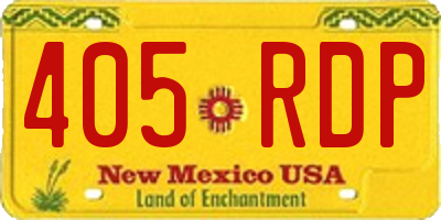 NM license plate 405RDP
