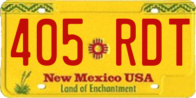 NM license plate 405RDT