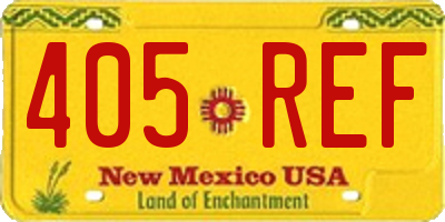 NM license plate 405REF