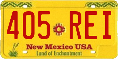 NM license plate 405REI