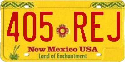 NM license plate 405REJ