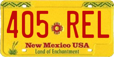 NM license plate 405REL