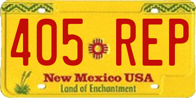 NM license plate 405REP
