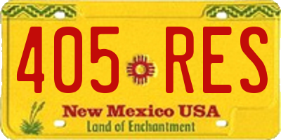 NM license plate 405RES