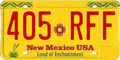 NM license plate 405RFF