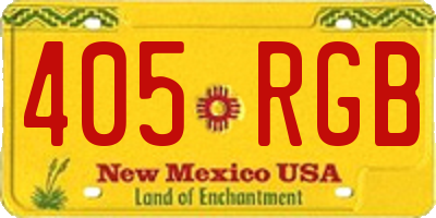 NM license plate 405RGB