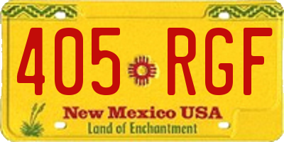 NM license plate 405RGF