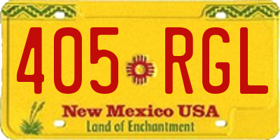 NM license plate 405RGL
