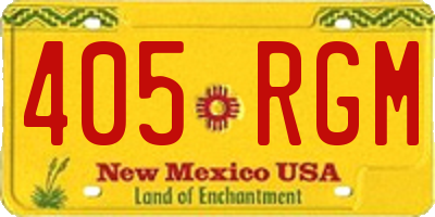 NM license plate 405RGM