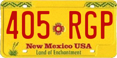 NM license plate 405RGP