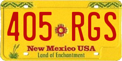 NM license plate 405RGS