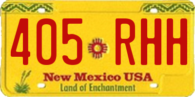 NM license plate 405RHH