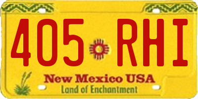 NM license plate 405RHI