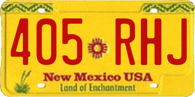 NM license plate 405RHJ