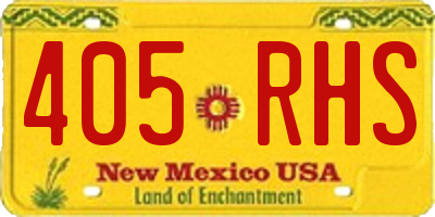 NM license plate 405RHS