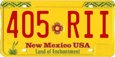 NM license plate 405RII