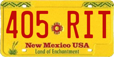 NM license plate 405RIT